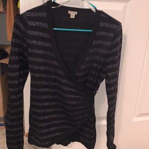Guess sparkly wrap sweater